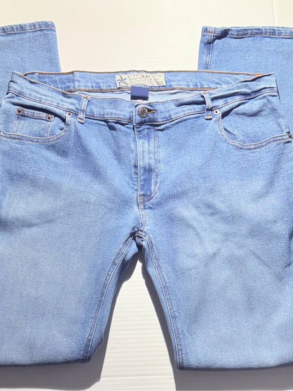 Steve & Barry's Light Blue Straight Boot Leg Womens Jeans 14R Low Rise